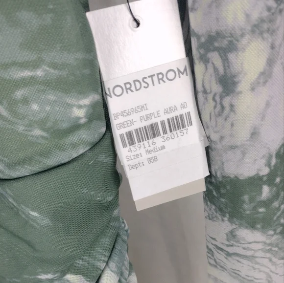 BP Ruched Body Con Long Sleeve Mini Dress Green Medium 8 - 10 NWT - Picture 6 of 11